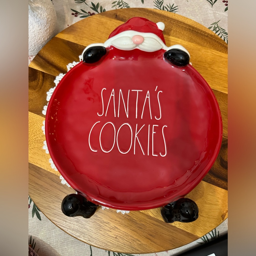 🛑SOLD‼️ceramic “SANTA’S COOKIES” plate - Picture 1 of 7
